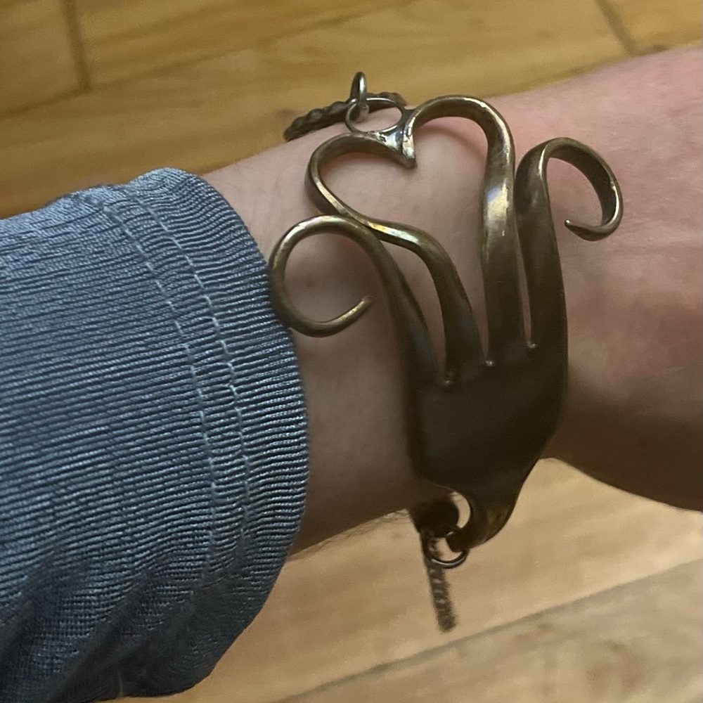 Ornate Silver-Toned Bracelet